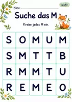 Vorschau - Arbeitsblätter - Buchstaben finden Klasse 1 – Lesegarten | Deutsch Klasse 1 | 10 Arbeitsblätter als PDF - Seite 1