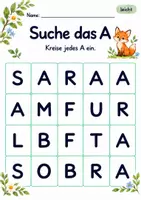 Vorschau - Arbeitsblätter - Buchstaben finden Klasse 1 – Lesegarten | Deutsch Klasse 1 | 10 Arbeitsblätter als PDF - Seite 2