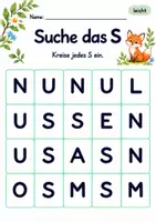 Vorschau - Arbeitsblätter - Buchstaben finden Klasse 1 – Lesegarten | Deutsch Klasse 1 | 10 Arbeitsblätter als PDF - Seite 3