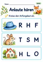Vorschau - Arbeitsblätter - Anlaute hören Klasse 1 – Lesegarten | Deutsch Klasse 1 | 10 Arbeitsblätter als PDF - Seite 2