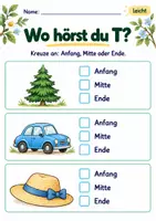 Vorschau - Arbeitsblätter - Laute im Wort finden Klasse 1 – Lesegarten | Deutsch Klasse 1 | 10 Arbeitsblätter als PDF - Seite 3