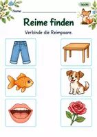 Vorschau - Arbeitsblätter - Reime finden Klasse 1 – Lesegarten | Deutsch Klasse 1 | 10 Arbeitsblätter als PDF - Seite 2