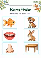 Vorschau - Arbeitsblätter - Reime finden Klasse 1 – Lesegarten | Deutsch Klasse 1 | 10 Arbeitsblätter als PDF - Seite 3