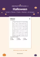Vorschau - Arbeitsblätter - Halloween-Suchsel Klasse 1–2 mit Werkstatt - Deckblatt
