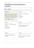 Vista previa - Tarjetas / Manipulativos - Comparatives and Superlatives – Tarjetas de inglés 2º ESO - página 1
