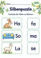 Vorschau - Arbeitsblätter - Silben verbinden Klasse 1 – Lesegarten | Deutsch Klasse 1 | 10 Arbeitsblätter als PDF - Seite 2