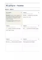 Vista previa - Tarjetas / Manipulativos - Be going to – Tarjetas de inglés 2º ESO - página 1