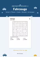 Vorschau - Arbeitsblätter - Fahrzeuge-Suchsel Klasse 1–2 mit Werkstatt - Deckblatt
