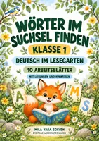 Vorschau - Arbeitsblätter - Wörter im Suchsel finden Klasse 1 – Lesegarten | Deutsch Klasse 1 | 10 Arbeitsblätter als PDF - Deckblatt