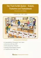 Vorschau - Arbeitsblätter - Den Tisch festlich decken – Gedeck, Tischsitten und Tischschmuck – Lesespurgeschichte mit Rätselaufgaben (Klasse 6) - Seite 1