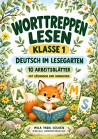 Vorschau - Arbeitsblätter - Worttreppen lesen Klasse 1 – Lesegarten | Deutsch Klasse 1 | 10 Arbeitsblätter als PDF - Deckblatt