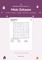 Vorschau - Arbeitsblätter - Zuhause-Suchsel Klasse 1–2 mit Werkstatt - Deckblatt