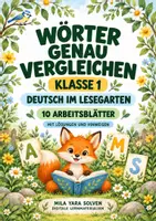 Vorschau - Arbeitsblätter - Wörter genau vergleichen Klasse 1 – Lesegarten | Deutsch Klasse 1 | 10 Arbeitsblätter als PDF - Deckblatt