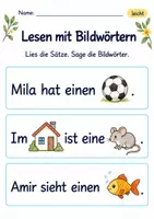 Vorschau - Arbeitsblätter - Bildwörter lesen Klasse 1 – Lesegarten | Deutsch Klasse 1 | 10 Arbeitsblätter als PDF - Seite 1
