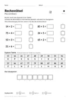 Vorschau - Arbeitsblätter - Rechenrätsel Zahlenraum 100 Klasse 2 - Seite 2