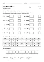 Vorschau - Arbeitsblätter - Rechenrätsel Zahlenraum 100 Klasse 2 - Seite 3