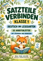 Vorschau - Arbeitsblätter - Satzteile verbinden Klasse 1 – Lesegarten | Deutsch Klasse 1 | 10 Arbeitsblätter als PDF - Deckblatt