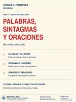 Vista previa - Refuerzo / NEE / Materiales de apoyo - Palabras, sintagmas y oraciones ·Método D.A.P.C Secundaria - Portada