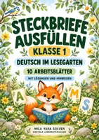 Vorschau - Arbeitsblätter - Steckbriefe ausfüllen Klasse 1 – Lesegarten | Deutsch Klasse 1 | 10 Arbeitsblätter als PDF - Deckblatt