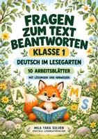 Vorschau - Arbeitsblätter - Fragen zum Text beantworten Klasse 1 – Lesegarten | Deutsch Klasse 1 | 10 Arbeitsblätter als PDF - Deckblatt
