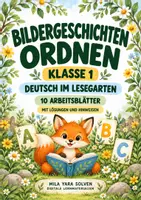 Vorschau - Arbeitsblätter - Bildergeschichten ordnen Klasse 1 – Lesegarten | Deutsch Klasse 1 | 10 Arbeitsblätter als PDF - Deckblatt