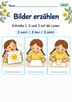 Vorschau - Arbeitsblätter - Bildergeschichten ordnen Klasse 1 – Lesegarten | Deutsch Klasse 1 | 10 Arbeitsblätter als PDF - Seite 3