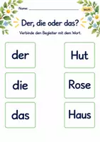 Vorschau - Arbeitsblätter - Begleiter zuordnen Klasse 1 – Lesegarten | Deutsch Klasse 1 | 10 Arbeitsblätter als PDF - Seite 2