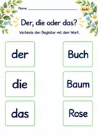 Vorschau - Arbeitsblätter - Begleiter zuordnen Klasse 1 – Lesegarten | Deutsch Klasse 1 | 10 Arbeitsblätter als PDF - Seite 3