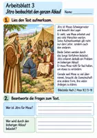 Vorschau - Arbeitsblätter - Jitro gibt Mose guten Rat | Religion Klasse 4 Arbeitsblätter | Evangelische Religionslehre | 10 Arbeitsblätter als PDF - Seite 3