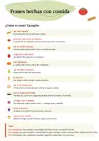 Vista previa - Hojas de trabajo - Frases hechas con comida: 12 expresiones (A2/B1) - página 2
