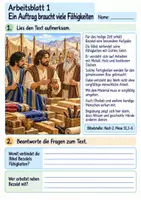 Vorschau - Arbeitsblätter - Bezalel baut das heilige Zelt | Religion Klasse 4 Arbeitsblätter | Evangelische Religionslehre | 10 Arbeitsblätter als PDF - Seite 1