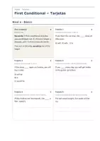 Vista previa - Tarjetas / Manipulativos - First Conditional – Tarjetas de inglés 3º ESO - página 1