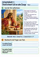 Vorschau - Arbeitsblätter - David lädt Mefi-Boschet ein | Religion Klasse 4 Arbeitsblätter | Evangelische Religionslehre | 10 Arbeitsblätter als PDF - Seite 1