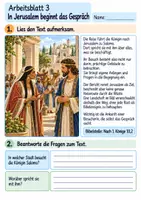 Vorschau - Arbeitsblätter - Die Königin von Saba besucht Salomo | Religion Klasse 4 Arbeitsblätter | Evangelische Religionslehre | 10 Arbeitsblätter als PDF - Seite 3