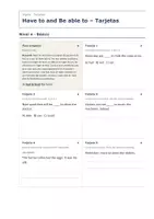 Vista previa - Tarjetas / Manipulativos - Have to and Be able to – Tarjetas de inglés 3º ESO - página 1