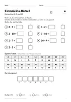 Vorschau - Arbeitsblätter - Einmaleins-Rätsel mit Lösungswort Kl. 2–3 - Seite 2