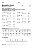 Vorschau - Arbeitsblätter - Einmaleins-Rätsel mit Lösungswort Kl. 2–3 - Seite 3