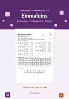 Vorschau - Arbeitsblätter - Einmaleins-Rätsel mit Lösungswort Kl. 2–3 - Deckblatt