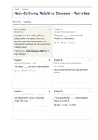 Vista previa - Tarjetas / Manipulativos - Non-defining Relative Clauses – Tarjetas de inglés 4º ESO - página 1