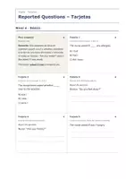 Vista previa - Tarjetas / Manipulativos - Reported Questions – Tarjetas de inglés 4º ESO - página 1