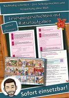 Vorschau - Arbeitsblätter - Nachhaltig schenken – Zeit, Selbstgemachtes und Verpackung ohne Müll – Lesespurgeschichte mit Rätselaufgaben (Klasse 6) - Deckblatt
