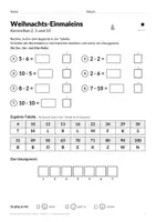 Vorschau - Arbeitsblätter - Weihnachts-Einmaleins-Rätsel mit Lösungswort Kl. 2–3 - Seite 2