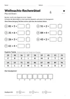 Vorschau - Arbeitsblätter - Weihnachts-Rechenrätsel Zahlenraum 100 Klasse 2 - Seite 2