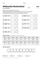 Vorschau - Arbeitsblätter - Weihnachts-Rechenrätsel Zahlenraum 100 Klasse 2 - Seite 3