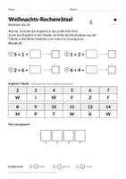 Vorschau - Arbeitsblätter - Weihnachts-Rechenrätsel Zahlenraum 20 Klasse 1 - Seite 2