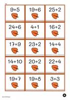 Aperçu - Jeux - Jeu de maths d’automne - additions et soustractions jusqu’à 30 - Page 3