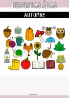 Aperçu - Matériel pour travaux manuels / dessin - Apprendre à dessiner - 20 dessins d’automne étape par étape - Page 1