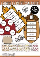 Aperçu - Jeux - Jeux de maths d’automne - 10 jeux de calcul avec un dé - Page de couverture