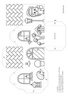 Aperçu - Matériel pour travaux manuels / dessin - Bricolage d’automne - 4 maisons en 3D à fabriquer - Page 3