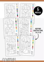Aperçu - Feuilles d'exercices - Maths d’automne - 6 coloriages magiques à fabriquer - Page 1
